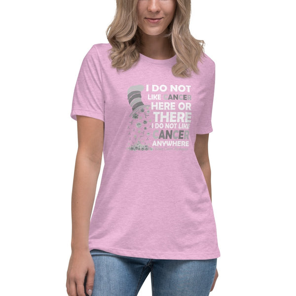 Brain Cancer Women's Cancer Hat Tee - JohnVsGBMHeather Prism LilacS