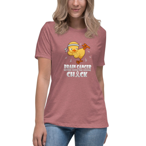 Brain Cancer Women's Chick Tee - JohnVsGBMHeather MauveS