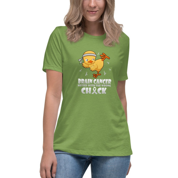 Brain Cancer Women's Chick Tee - JohnVsGBMLeafS