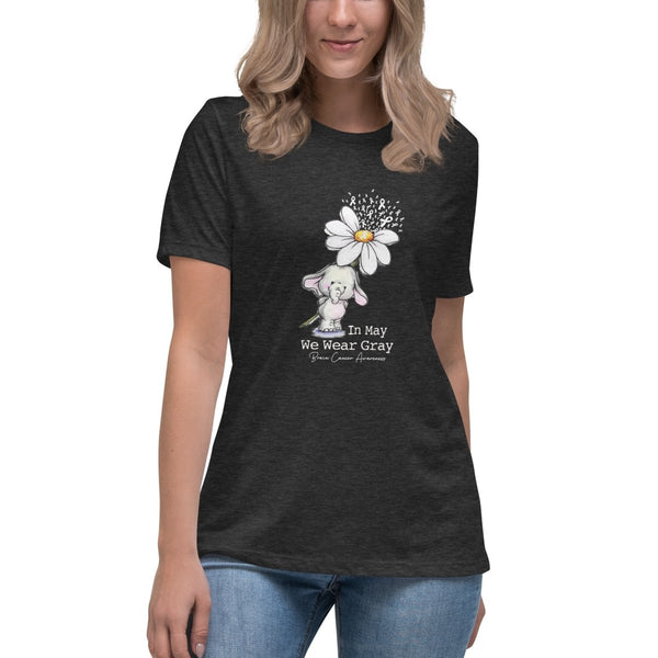 Brain Cancer Women's Daisy Elephant Tee - JohnVsGBMDark Grey HeatherS