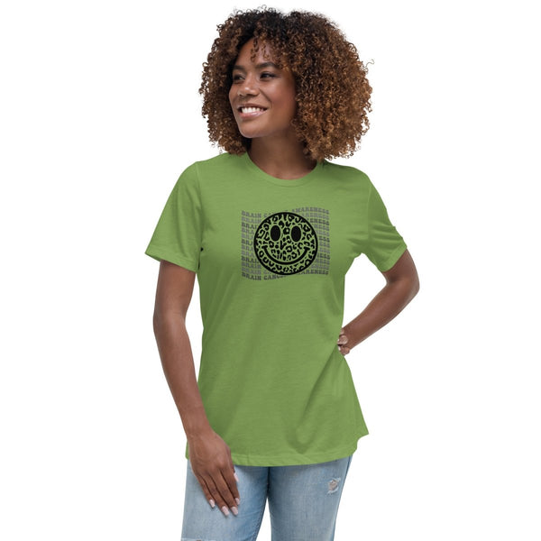 Brain Cancer Women's Face Tee - JohnVsGBMLeafS
