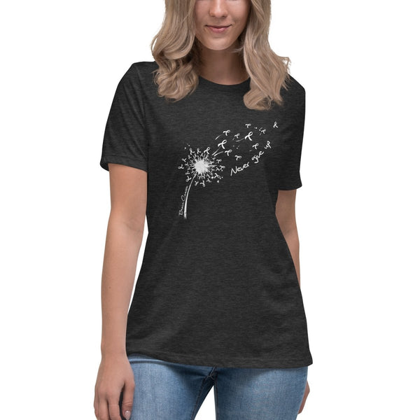 Brain Cancer Women's Flower Blow Tee - JohnVsGBMDark Grey HeatherS