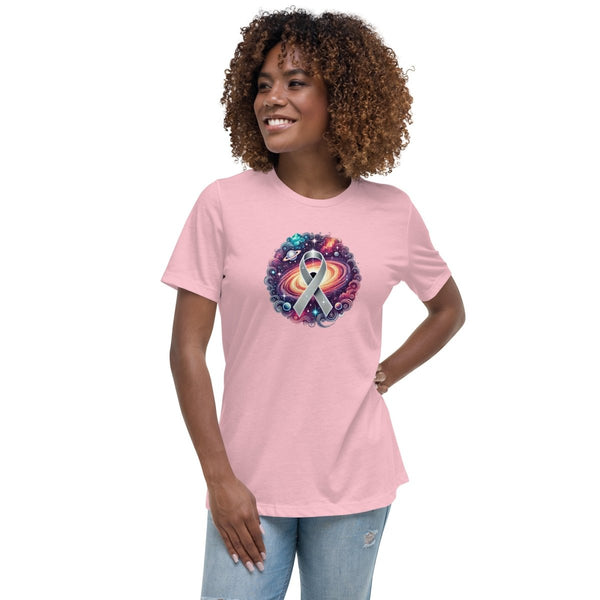Brain Cancer Women's Galaxy Tee - JohnVsGBMPinkS