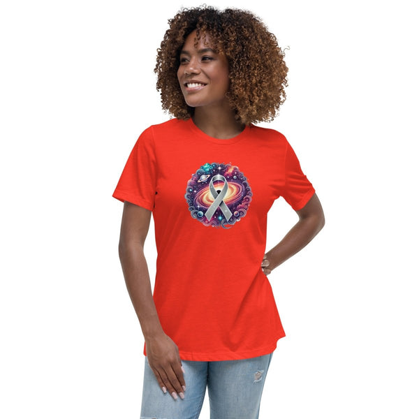 Brain Cancer Women's Galaxy Tee - JohnVsGBMPoppyS
