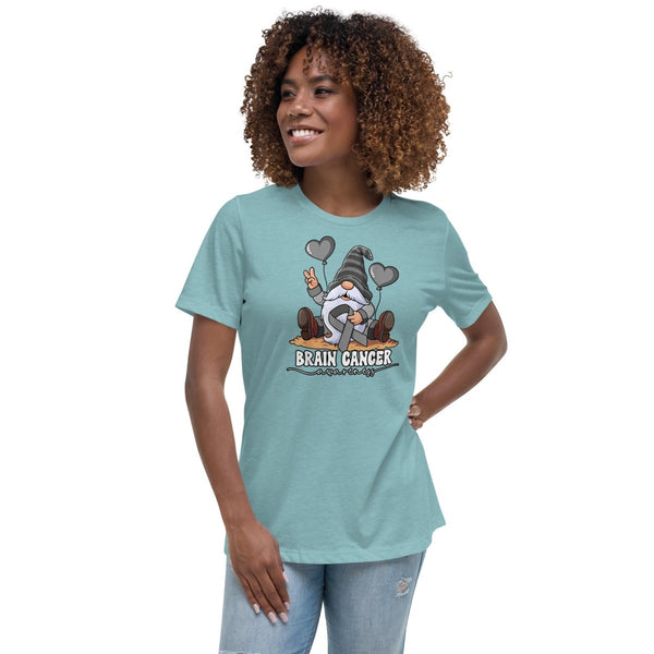 Brain Cancer Women's Gnome Tee - JohnVsGBMHeather Blue LagoonS