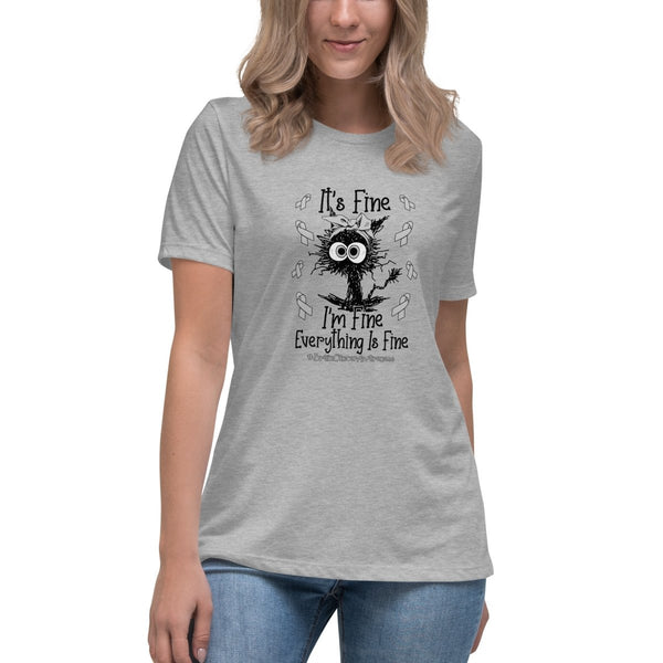 Brain Cancer Women's Its Fine Tee - JohnVsGBMAthletic HeatherS