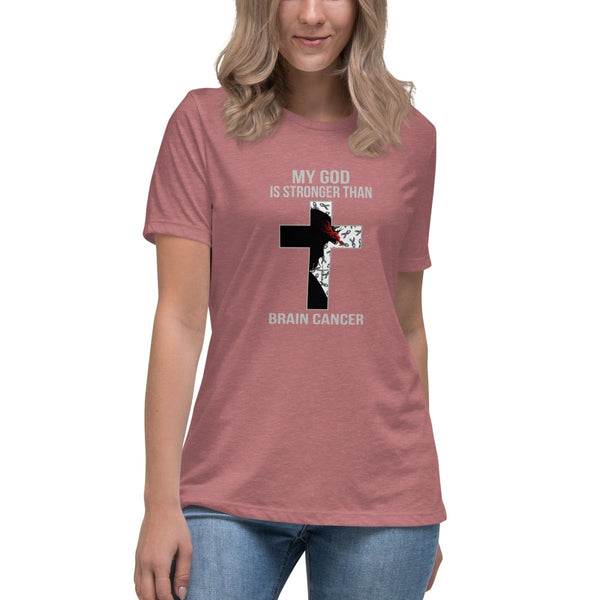 Brain Cancer Women's My God Tee - JohnVsGBMHeather MauveS
