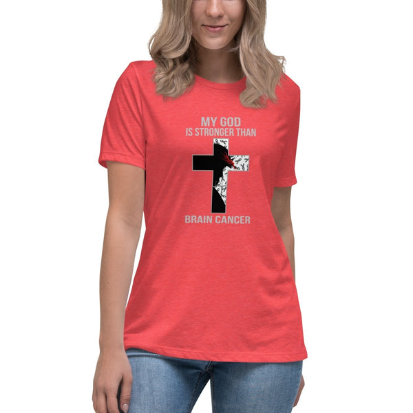 Brain Cancer Women's My God Tee - JohnVsGBMHeather RedS