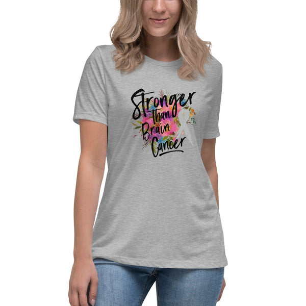 Brain Cancer Women's Paint Splash Tee - JohnVsGBMAthletic HeatherS