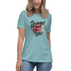 Brain Cancer Women's Paint Splash Tee - JohnVsGBMHeather Blue LagoonS