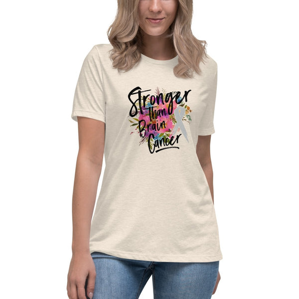 Brain Cancer Women's Paint Splash Tee - JohnVsGBMHeather Prism NaturalS