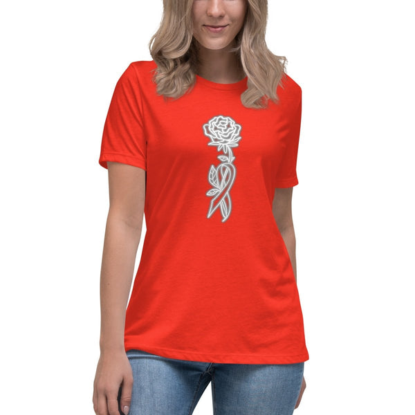 Brain Cancer Women's Rose Tee - JohnVsGBMPoppyS