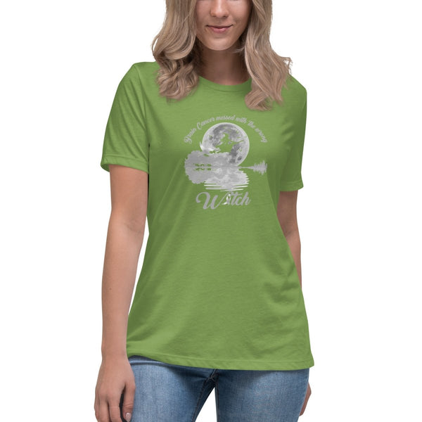 Brain Cancer Women's Witch Tee - JohnVsGBMLeafS