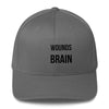 Brain Cancer Wounds Fitted Cap - JohnVsGBMGreyS/M