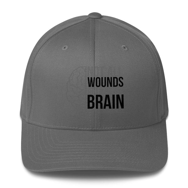 Brain Cancer Wounds Fitted Cap - JohnVsGBMGreyS/M