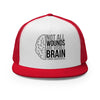 Brain Cancer Wounds Trucker Cap - JohnVsGBMRed/ White/ Red