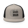 Brain Cancer Wounds Trucker Cap - JohnVsGBMSilver/ Black