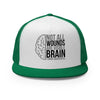 Brain Cancer Wounds Trucker Cap - JohnVsGBMKelly/ White/ Kelly