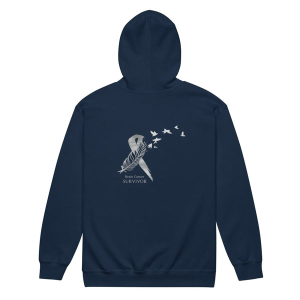 Brain Cancer Zip Up Dream Catcher Hoodie - JohnVsGBMNavyS