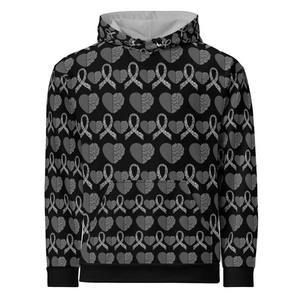 Brain Heart Solid Hoodie - JohnVsGBM2XS