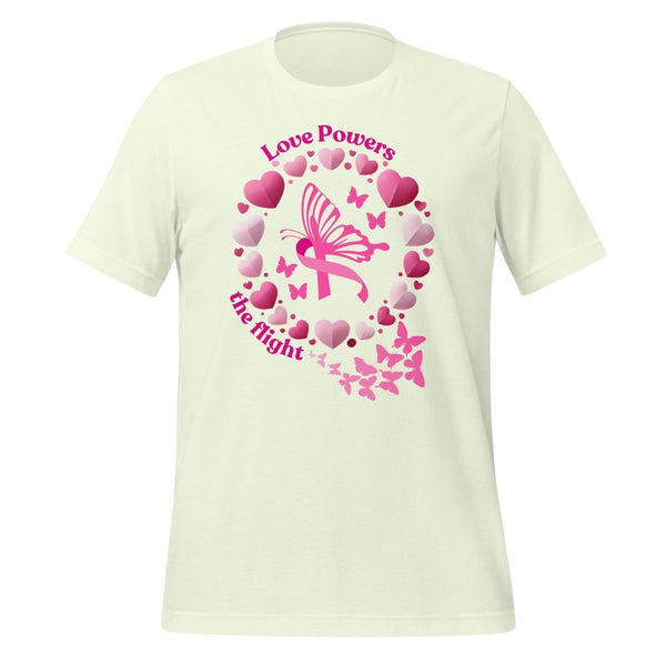 Breast Cancer Butterfly Love Tee - JohnVsGBMCitronS