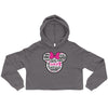 Breast Cancer Mouse White Crop Hoodie - JohnVsGBMStormS