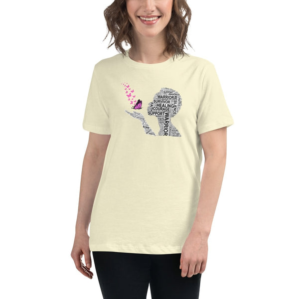 Breast Cancer Women's Butterfly Tee - JohnVsGBMCitronS