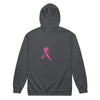 Breast Cancer Zip Up Survivor Hoodie - JohnVsGBMDark HeatherS