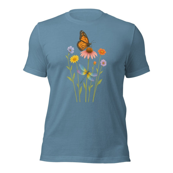 Butterfly Stems Tee - JohnVsGBMSteel BlueS