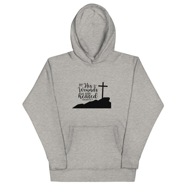 By His Wounds Hoodie - JohnVsGBMCarbon GreyS