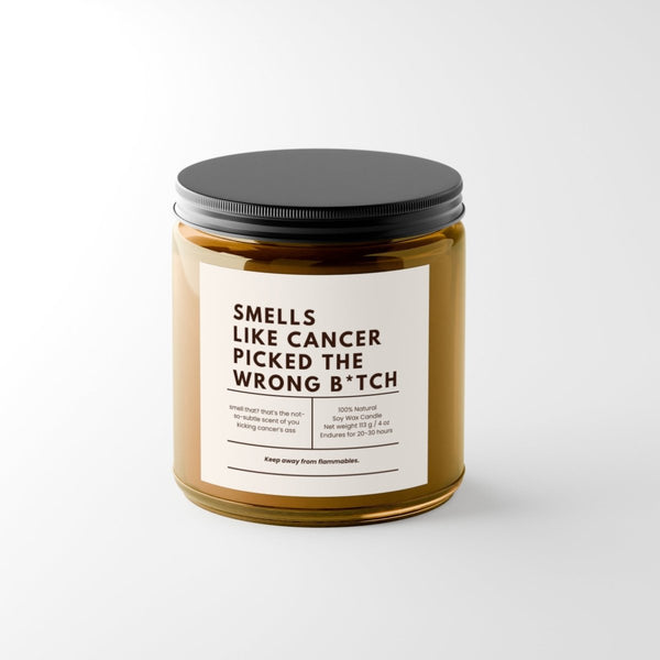 Cancer Picked the Wrong B*TCH Candle - JohnVsGBMApple Harvest