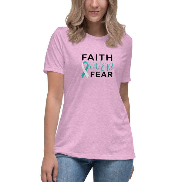 Cervical Cancer Women's Faith Tee - JohnVsGBMHeather Prism LilacS