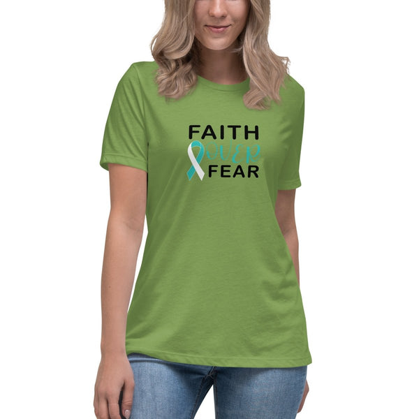 Cervical Cancer Women's Faith Tee - JohnVsGBMLeafS