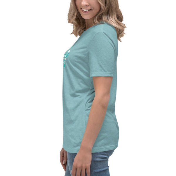 Cervical Cancer Women's Heart Tee - JohnVsGBMHeather Blue LagoonS