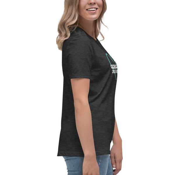 Cervical Cancer Women's Heart Tee - JohnVsGBMDark Grey HeatherS