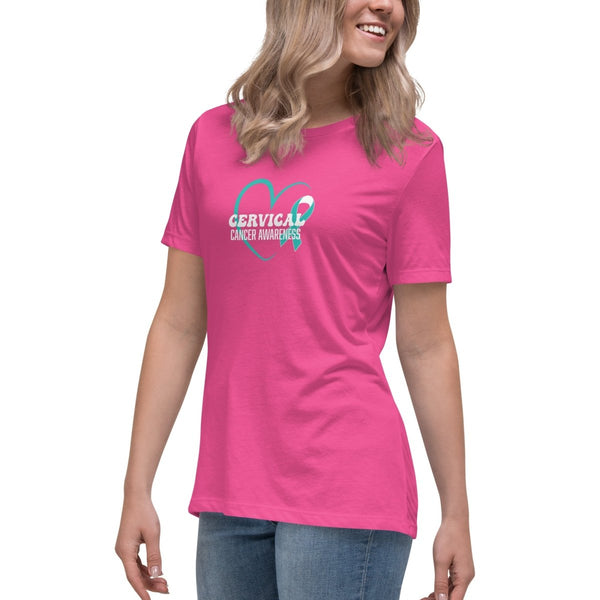 Cervical Cancer Women's Heart Tee - JohnVsGBMBerryS