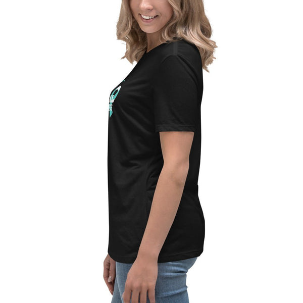 Cervical Cancer Women's Heart Tee - JohnVsGBMBlackS