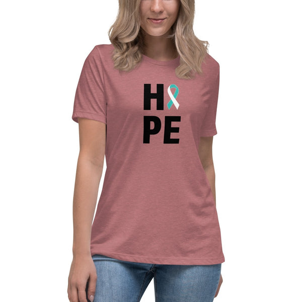 Cervical Cancer Women's Hope Tee - JohnVsGBMHeather MauveS