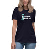 Cervical Cancer Women's Never Give Up Tee - JohnVsGBMNavyS