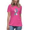 Cervical Cancer Women's Ribbon Heart Tee - JohnVsGBMBerryS