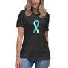 Cervical Cancer Women's Ribbon Tee - JohnVsGBMDark Grey HeatherS