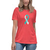 Cervical Cancer Women's Ribbon Tee - JohnVsGBMHeather RedS