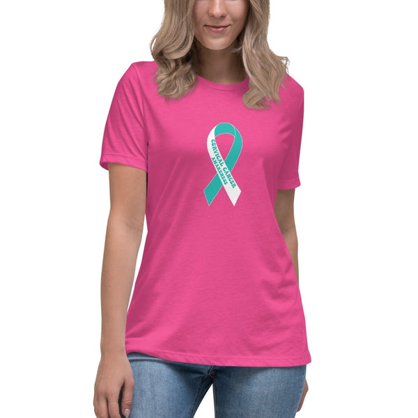 Cervical Cancer Women's Ribbon Tee - JohnVsGBMBerryS