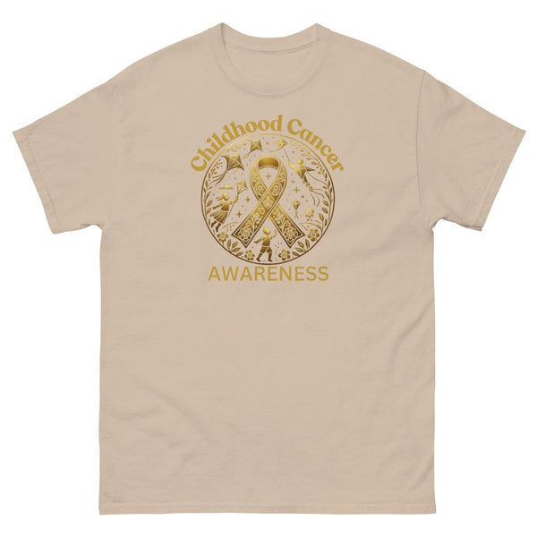 Childhood Cancer Adult Gold Tee - JohnVsGBMSandS