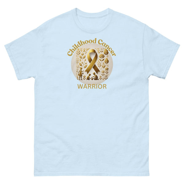 Childhood Cancer Adult Warrior Tee - JohnVsGBMLight BlueS
