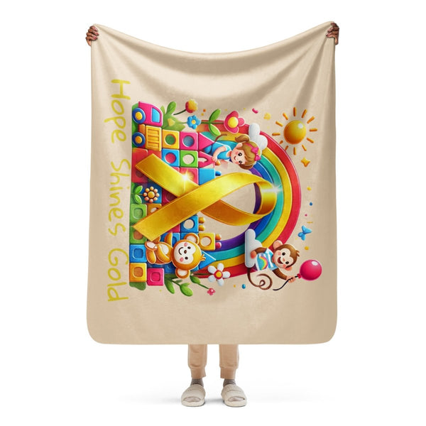 Childhood Cancer Hope Sherpa Blanket - JohnVsGBM50″×60″