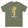 Childhood Cancer Through Christ Tee - JohnVsGBMMilitary GreenS
