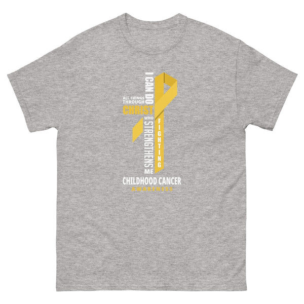 Childhood Cancer Through Christ Tee - JohnVsGBMSport GreyS