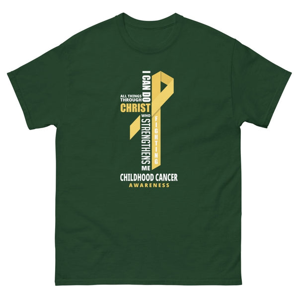 Childhood Cancer Through Christ Tee - JohnVsGBMForest GreenS