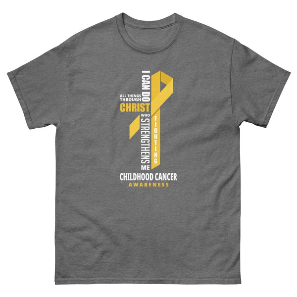 Childhood Cancer Through Christ Tee - JohnVsGBMGraphite HeatherS
